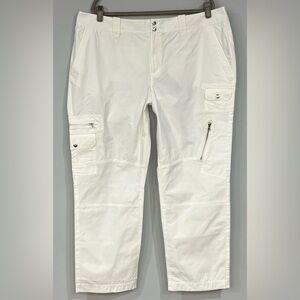 LAUREN by RALPH LAUREN Juniper White Cargo Pants 22W & 20W